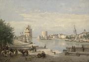 Jean-Baptiste-Camille Corot The Harbor of La Rochelle France oil painting artist